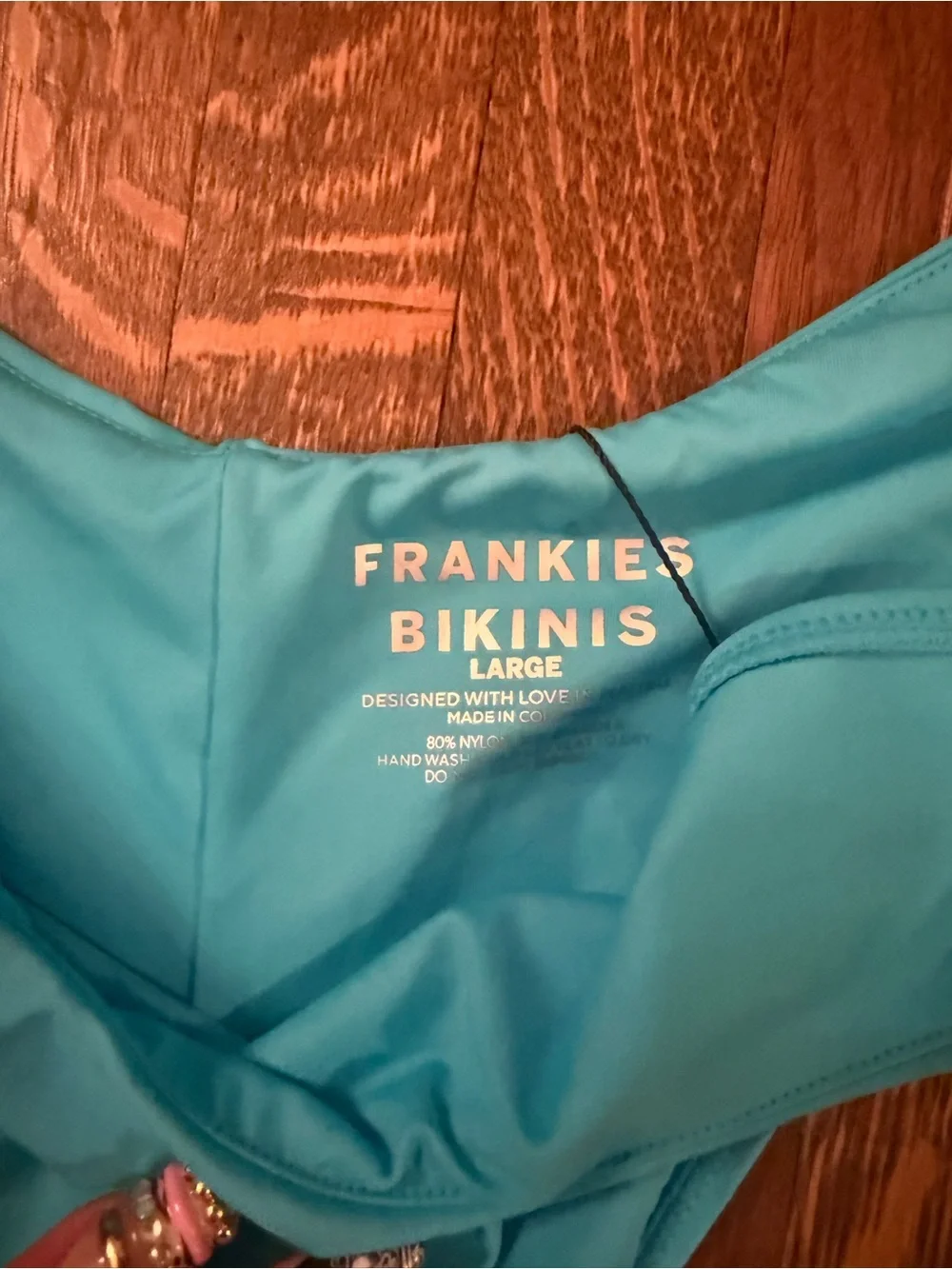 Frankies Bikinis Turquoise Bikini set- size L